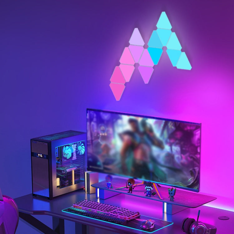 6pcs /Set Triangle Splicing Intelligent Sound Control Quantum Light Atmosphere Lighting With Remote Control, US Plug(WiFi Model) - Novelty Lighting by PMC TechLife | Online Shopping South Africa | PMC TechLife | Buy Now Pay Later Mobicred
