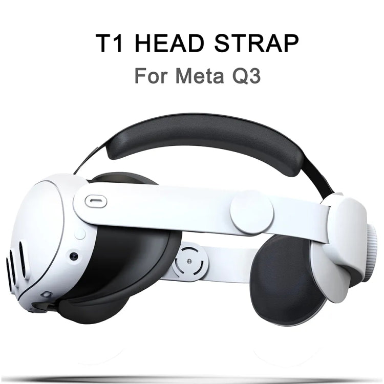 For Meta Quest 3 VR Adjustable Elite Headset Head Strap(Black) - VR Accessories by PMC TechLife | Online Shopping South Africa | PMC TechLife