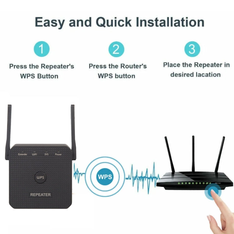 2.4G 300M Wifi Repeater Wifi Extender Wifi Amplifier With 1 LAN Port UK Plug - Broadband Amplifiers by PMC Jewellery | Online Shopping South Africa | PMC Jewellery | Buy Now Pay Later Mobicred