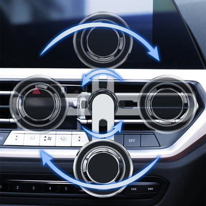 720 Degree Rotating Air Outlet Car Phone Holder Universal Magnetic Navigation Bracket(Silver) - Car Holders by PMC Jewellery | Online Shopping South Africa | PMC Jewellery | Buy Now Pay Later Mobicred