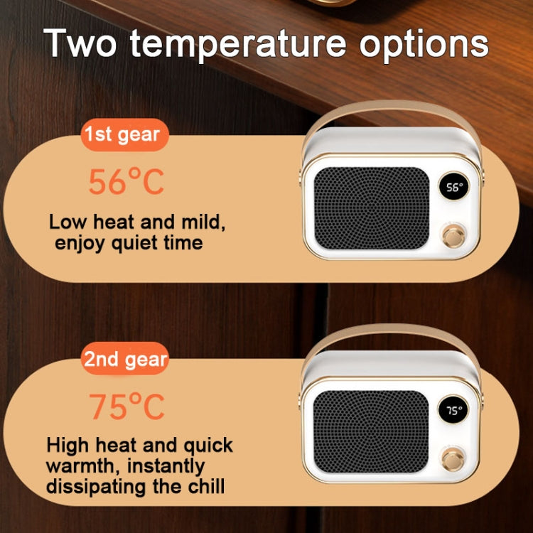1200W Electric Heater Winter Hand Warmer with Screen Display,EU Plug(Orange) - Electric Heaters by PMC TechLife | Online Shopping South Africa | PMC TechLife | Buy Now Pay Later Mobicred