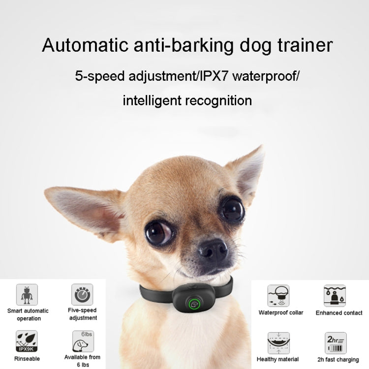 Auto Stop Barker Pet Shock Collar Dog Trainer(Black) - Training Aids by PMC TechLife | Online Shopping South Africa | PMC TechLife