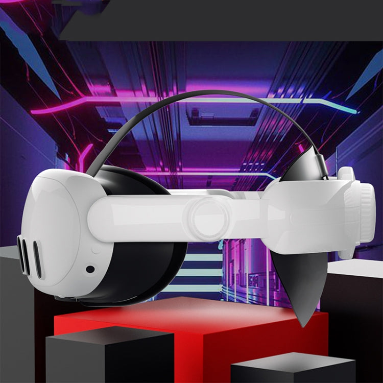 For Meta Quest 3 VR  iplay Head Strap Reduce Pressure Adjustable Headband(White) - VR Accessories by PMC TechLife | Online Shopping South Africa | PMC TechLife
