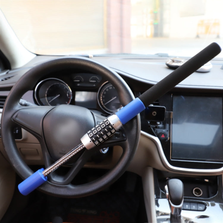 Car Anti-Theft Steering Wheel Retractable Adjustable Code Lock(Blue) - Steering Wheel Locks by PMC TechLife | Online Shopping South Africa | PMC TechLife | Buy Now Pay Later Mobicred