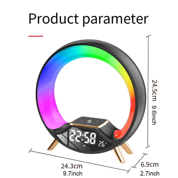 S528 Multifunctional Wireless Charging Bluetooth Speaker with RGB Light & White Noise & Simulated Sunrise(White) - Desktop Speaker by PMC Jewellery | Online Shopping South Africa | PMC Jewellery | Buy Now Pay Later Mobicred