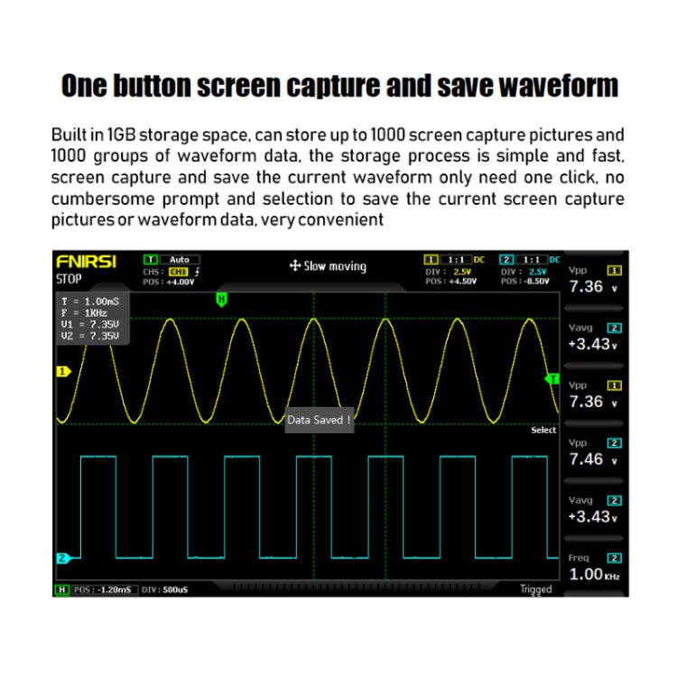 FNIRSI 2 In 1 Dual-Channel 100M Bandwidth Digital Oscilloscope 1GS Sampling Signal Generator, EU Plug 1014D +P4100 Probe - free shipping - PMC Jewellery - Order now!