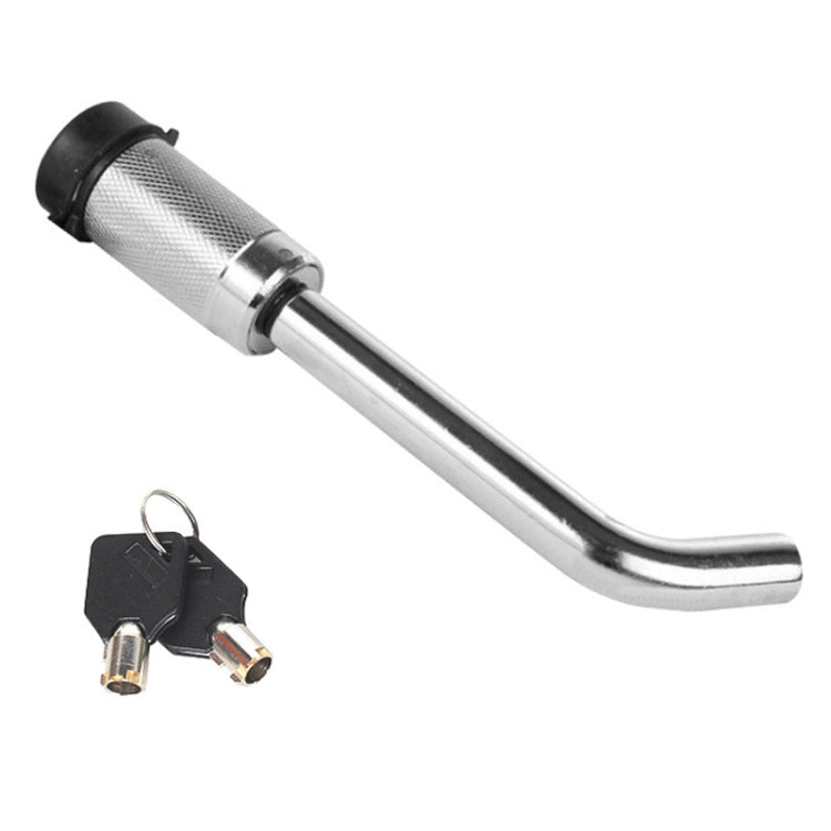 Car Latch Lock Trailer Tow Hook Anti-theft Padlock(Bending Silver) - free shipping - PMC TechLife - Order now!