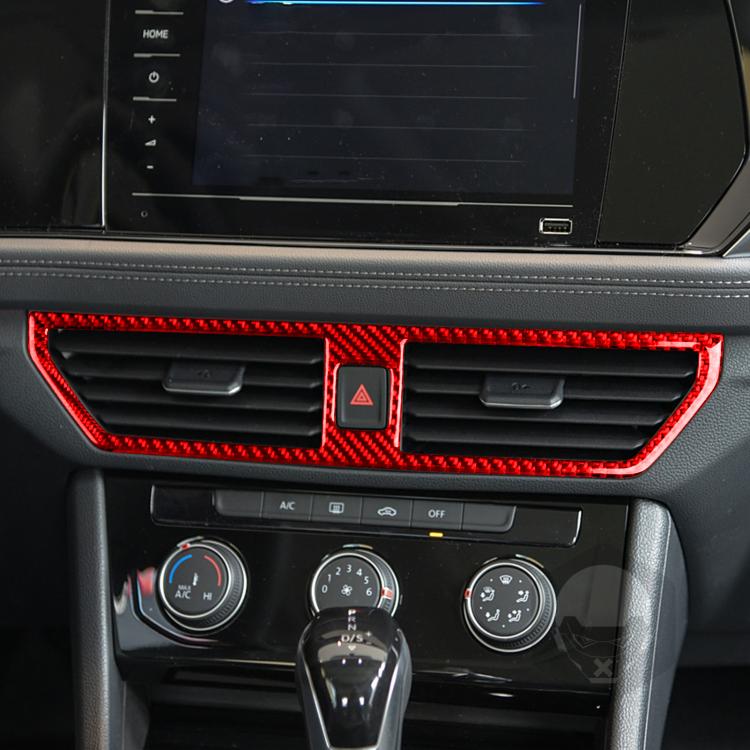 For Volkswagen Sagitar 2019-2023 B Model Left-hand Drive Center Console Air Outlet Sticker(Red) - Car Interior Mouldings by PMc TechLife | Online Shopping South Africa | PMc TechLife | Buy Now Pay Later Mobicred
