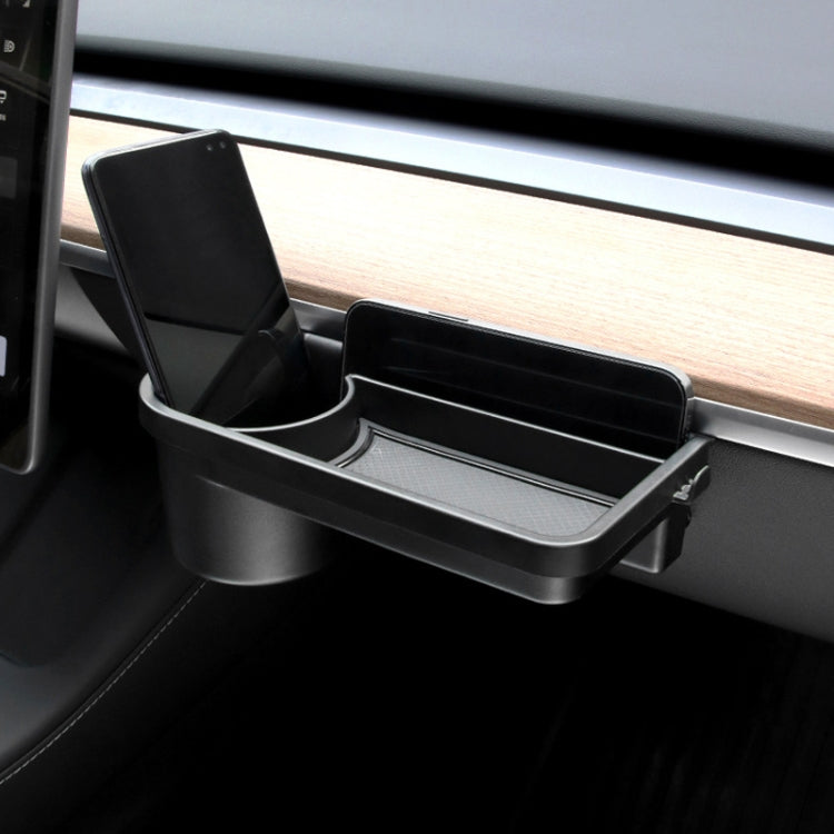 For Tesla Model 3/Y Front Passenger Glove Box Water Cup Holder Storage Box(Black) - Stowing Tidying by PMC TechLife | Online Shopping South Africa | PMC TechLife | Buy Now Pay Later Mobicred