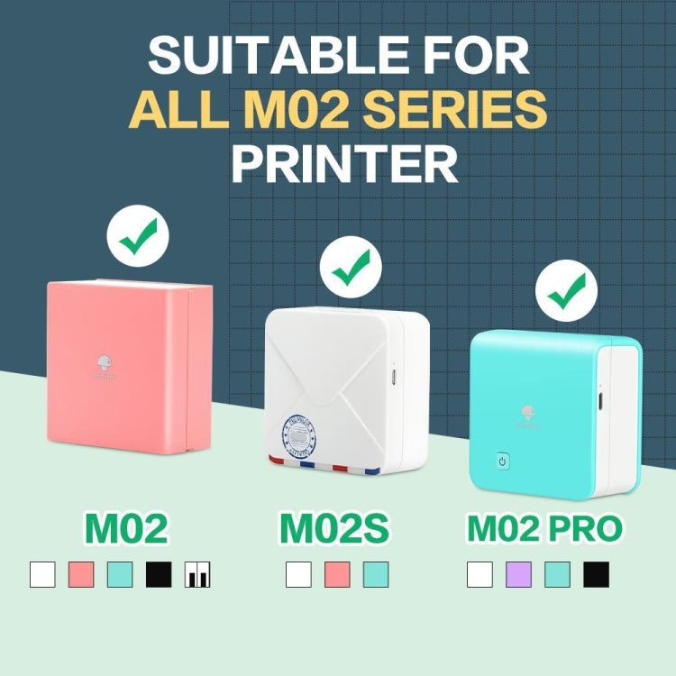 For Phomemo M02 / M02S / M02Pro 3rolls /Pack 50mm Anti-Dry Glue Thermal Labels(White Glitter Full Transparent Black Letter) - free shipping - PMC TechLife - Order now!