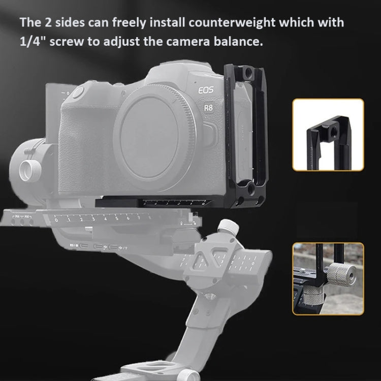 Universal Camera L Shape Bracket Quick Release Plate for Camera RSC2 / RS3 Stabilizers, Spec: L-440 Black - L-Bracket by PMC TechLife | Online Shopping South Africa | PMC TechLife | Buy Now Pay Later Mobicred