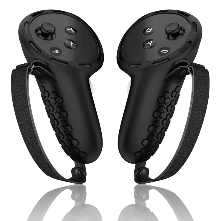 For Meta Quest 3 Controller Silicone Anti-Slip Protective Cover VR Accessories(Black) - VR Accessories by PMC Jewellery | Online Shopping South Africa | PMC Jewellery | Buy Now Pay Later Mobicred