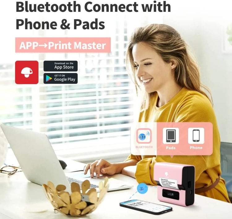 Phomemo M221 Thermal Wireless Label Printer Barcode Bluetooth Label Maker(Blue) - Printer by PMC TechLife | Online Shopping South Africa | PMC TechLife | Buy Now Pay Later Mobicred