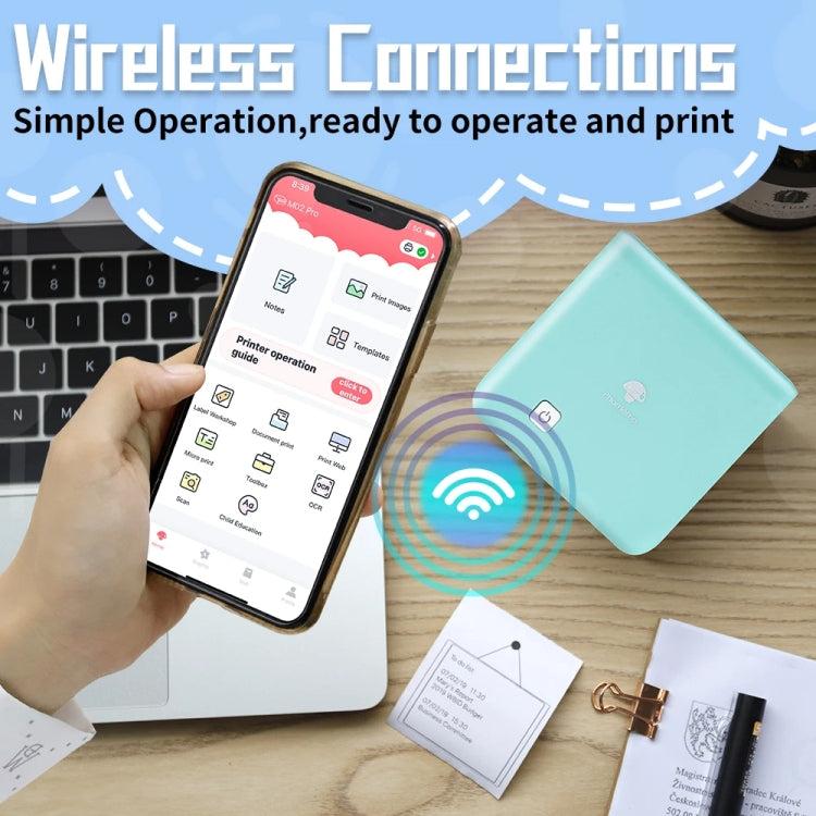 Phomemo M02 PRO Pocket Mini Small Portable Bluetooth Wrong Thermal Tag Printer(Green) - free shipping - PMC TechLife - Order now!