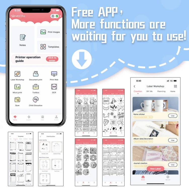 Phomemo M02 PRO Pocket Mini Small Portable Bluetooth Wrong Thermal Tag Printer(Green) - free shipping - PMC TechLife - Order now!