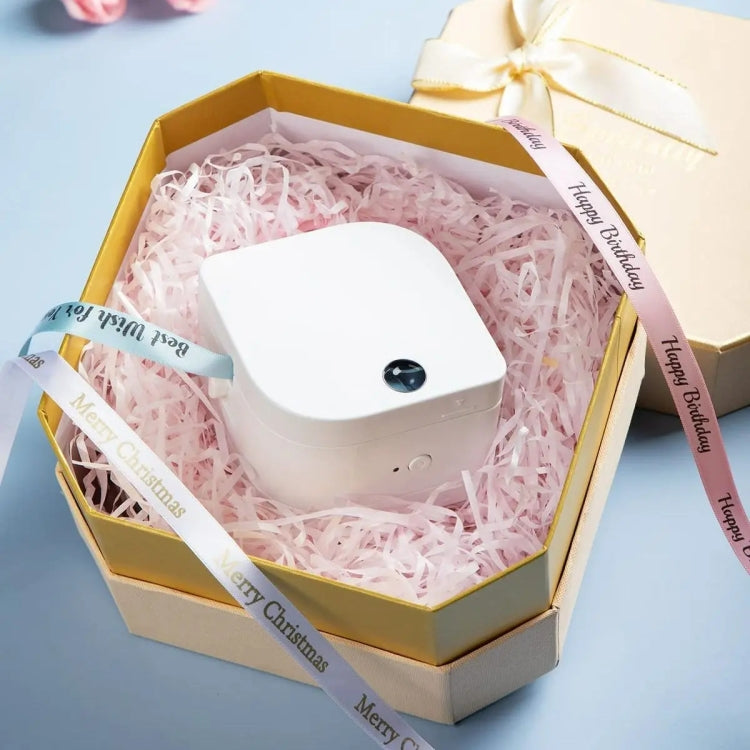 For Phomemo P12 / P12 Pro 12mm x 2m Thermal Transfer Label Ribbon(Gold Word On White) - Printer Accessories by PMC TechLife | Online Shopping South Africa | PMC TechLife | Buy Now Pay Later Mobicred