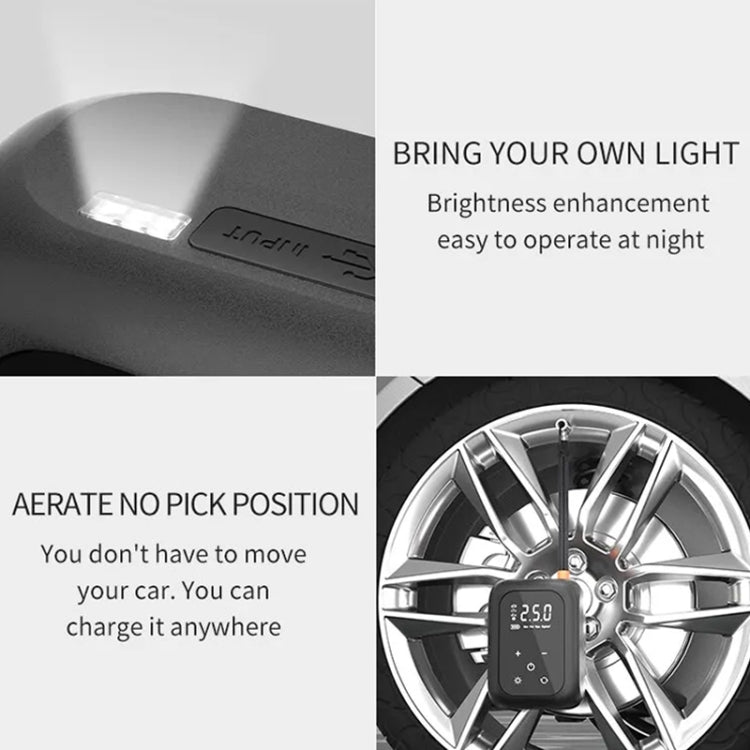 Multifunctional Portable Car Electric Wireless Tire Inflator Pump(Mechanical Button) - Inflatable Pump by PMC TechLife | Online Shopping South Africa | PMC TechLife