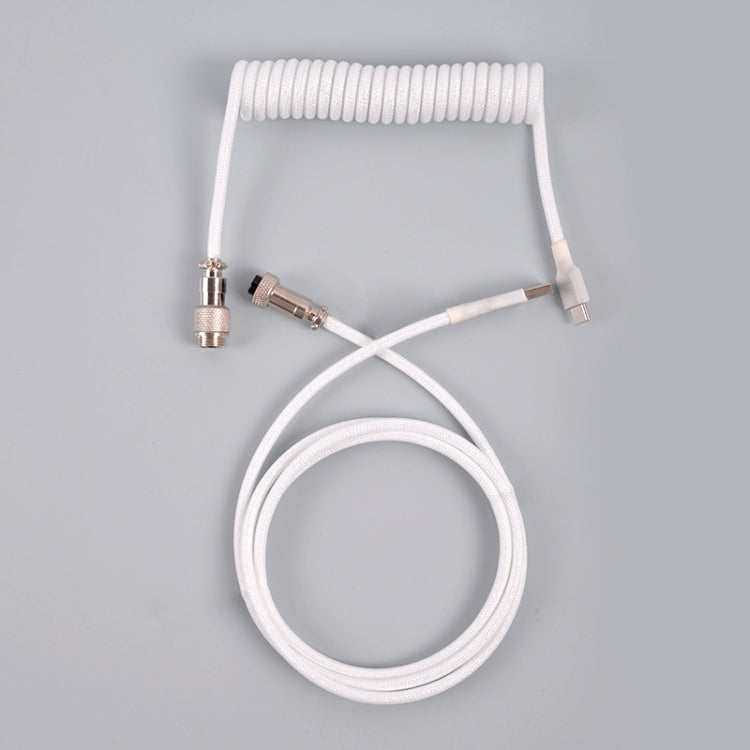 USB-C/Type-C  Mechanical Keyboard Wire Computer Aviation Connector,Cable Length: 3m(White) - Other by PMC TechLife | Online Shopping South Africa | PMC TechLife | Buy Now Pay Later Mobicred