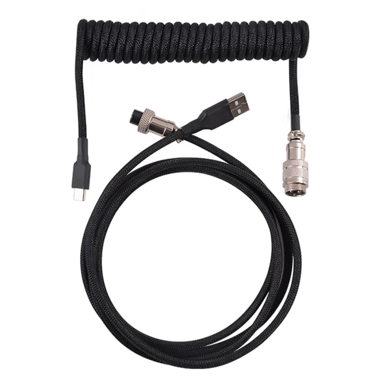 USB-C/Type-C  Mechanical Keyboard Wire Computer Aviation Connector,Cable Length: 3m(Black) - Other by PMC TechLife | Online Shopping South Africa | PMC TechLife | Buy Now Pay Later Mobicred
