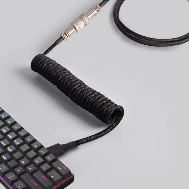 USB-C/Type-C  Mechanical Keyboard Wire Computer Aviation Connector,Cable Length: 3m(White) - Other by PMC TechLife | Online Shopping South Africa | PMC TechLife | Buy Now Pay Later Mobicred