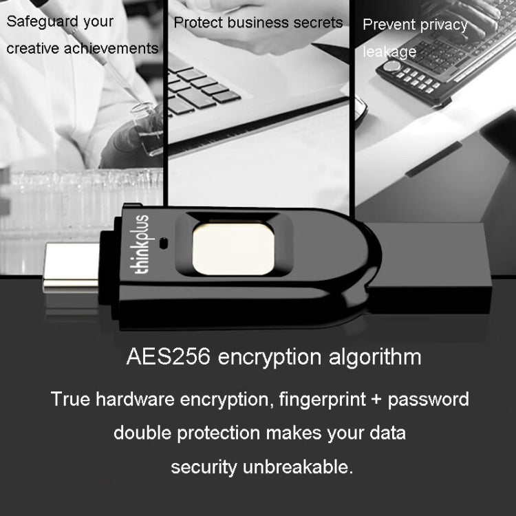 Lenovo Thinkplus TFU301 Dual Interface Type-C+USB Fingerprint Encrypted USB Flash Drive, Capacity: 32G - free shipping - PMC Jewellery - Order now!
