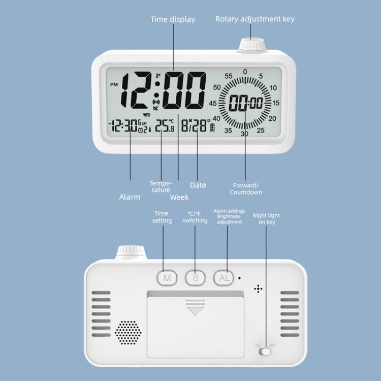 Visual Timer Alarm Clock Dual Display LCD Time Reminder(Pink) - Alarm Clocks by PMc TechLife | Online Shopping South Africa | PMc TechLife | Buy Now Pay Later Mobicred
