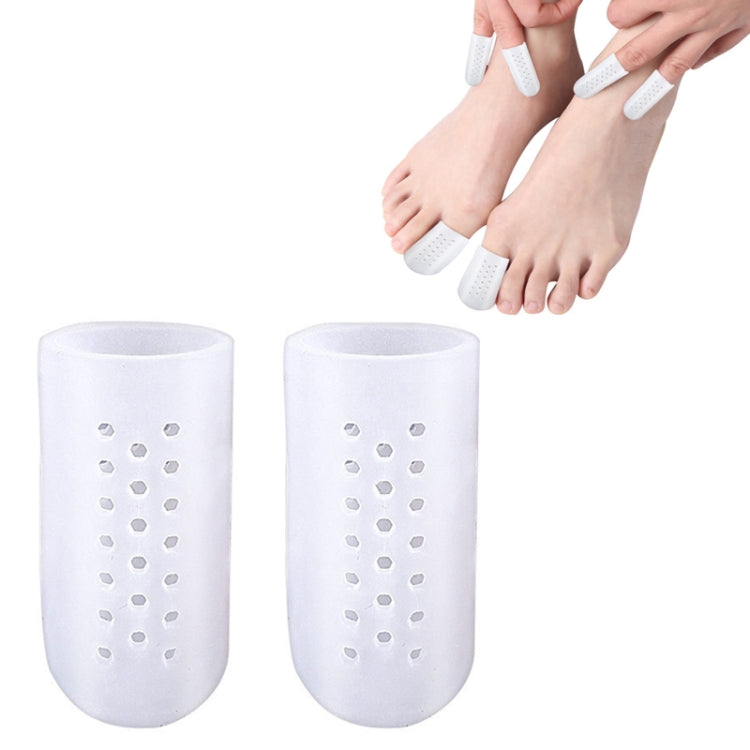 1pair Breathable Perforated Toe Protectors Anti Wear Sleeves, Size: XS(Transparent) - Corrector by PMC Jewellery | Online Shopping South Africa | PMC Jewellery