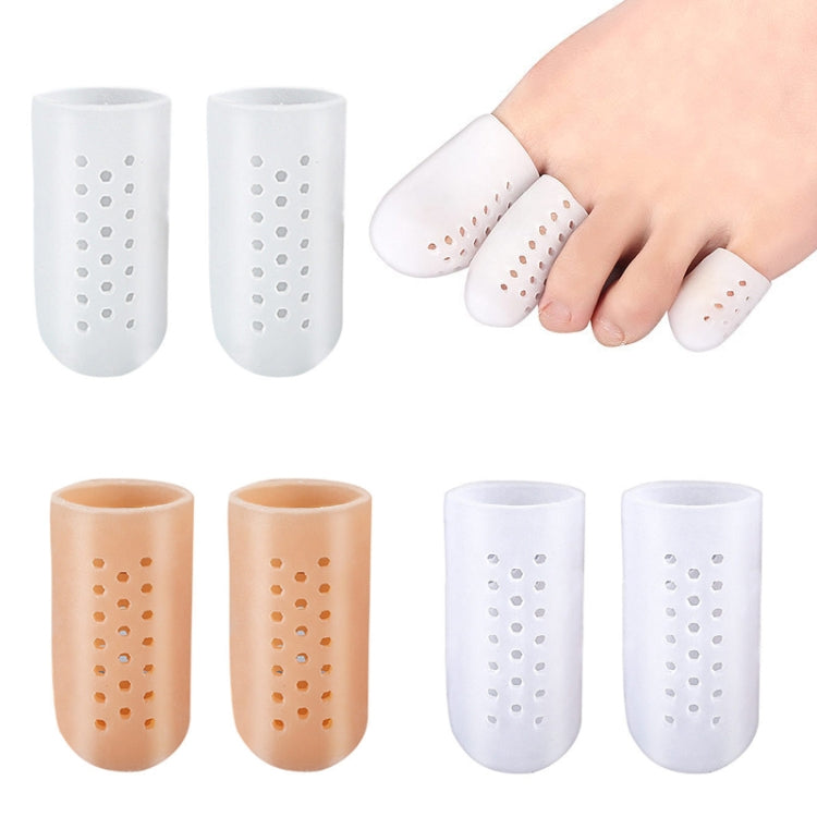 1pair Breathable Perforated Toe Protectors Anti Wear Sleeves, Size: M(Transparent) - Corrector by PMC Jewellery | Online Shopping South Africa | PMC Jewellery