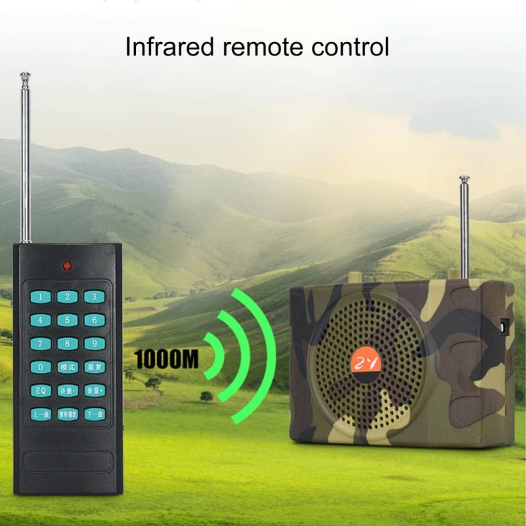 25W  Bluetooth Voice Amplifier Bird Hunting Speaker Supports USB/TF/FM 1000m Remote Control EU Plug(Camouflage) - Midrange Speaker & Frequency Divider by PMC TechLife | Online Shopping South Africa | PMC TechLife | Buy Now Pay Later Mobicred