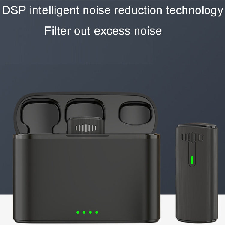 One To Two Outdoor Recording Lavalier Microphone Noise Canceling Wireless Mics, Interface: 8 Pin - Microphone by PMC TechLife | Online Shopping South Africa | PMC TechLife | Buy Now Pay Later Mobicred