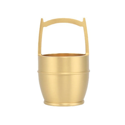 Bucket of Gold Brass Office Entrance Feng Shui Mini Ornament(Yellow) - Ornaments by PMC Jewellery | Online Shopping South Africa | PMC Jewellery