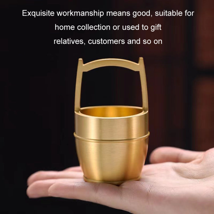 Bucket of Gold Brass Office Entrance Feng Shui Mini Ornament(Yellow) - Ornaments by PMC Jewellery | Online Shopping South Africa | PMC Jewellery