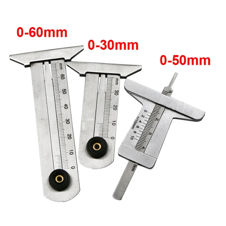 0-30mm Stainless Steel Tire Tread Vernier Depth Gauge - free shipping - PMC TechLife - Order now!