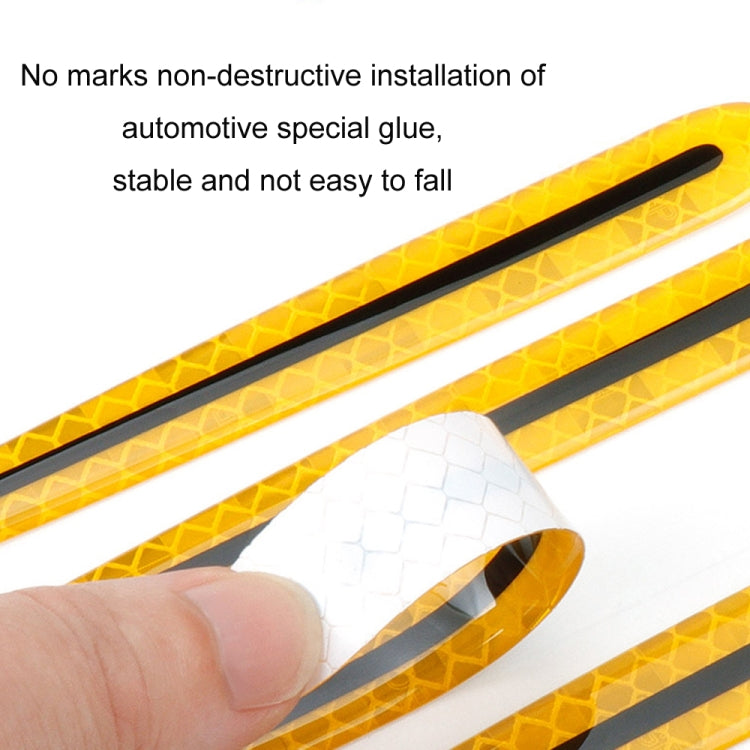 8pcs/set Car Door Handle Rearview Mirror Safety Warning Protective Reflective Sticker, Color: Blue - Warning Sticker by PMC TechLife | Online Shopping South Africa | PMC TechLife | Buy Now Pay Later Mobicred