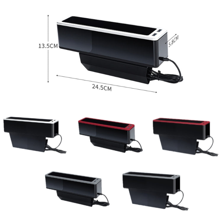 Car Seat Gap Storage Box with 2 USB Charging Port, Color: Co-pilot Gray - Stowing Tidying by PMC TechLife | Online Shopping South Africa | PMC TechLife | Buy Now Pay Later Mobicred