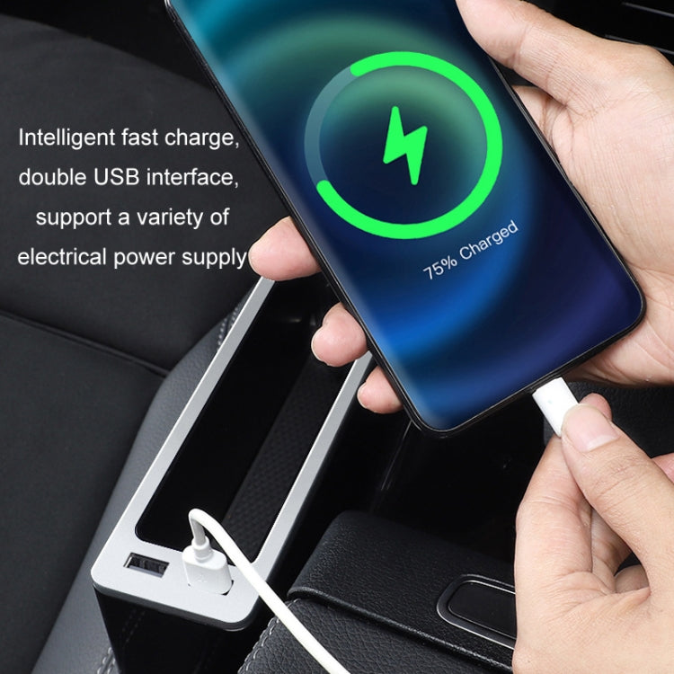 Car Seat Gap Storage Box with 2 USB Charging Port, Color:  Principal Driver Gray - Stowing Tidying by PMC TechLife | Online Shopping South Africa | PMC TechLife | Buy Now Pay Later Mobicred