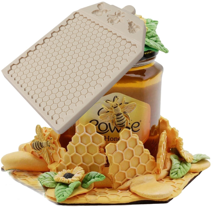 Honeycomb Block Textured Silicone Mold Bee Fondant Chocolate Cake Mold, Speci: Mk-2019 Light Gray - Food Molds by PMC TechLife | Online Shopping South Africa | PMC TechLife