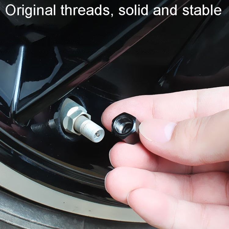 4pcs /Set Skeleton Metal Tire Valve Caps Automobile Modification Universal Valve Core Cover(Black) - Tire Valve Caps by PMC TechLife | Online Shopping South Africa | PMC TechLife | Buy Now Pay Later Mobicred