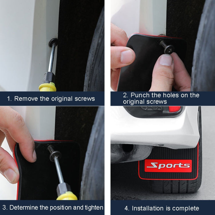 2pcs Car Tire Mud Flap Modification Plastic Anti-Splash Mud Flap, Style: Sports - Mudguards by PMC TechLife | Online Shopping South Africa | PMC TechLife | Buy Now Pay Later Mobicred