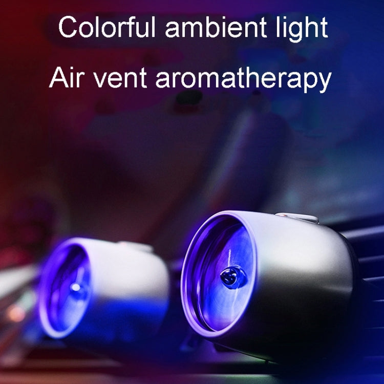 Car Fragrance Super Engine Car Air Conditioning Aroma Diffuser Outlet Ornament, Model: Bright Silver Red Light - free shipping - PMC TechLife - Order now!