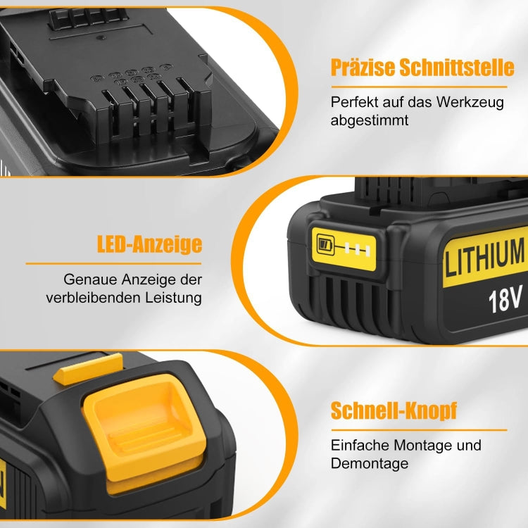 6000mAh For Dewalt DCB180 / DCB181 / DCB200 18V Electrical Tools Spare Battery - free shipping - PMc TechLife - Order now!