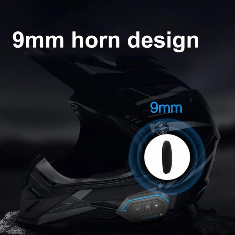 X6 Helmet Bluetooth Headset Wireless Waterproof Moto Handsfree Stereo Headphone(Soft Line Wheat) - Motorcycle Walkie Talkie by PMC TechLife | Online Shopping South Africa | PMC TechLife | Buy Now Pay Later Mobicred