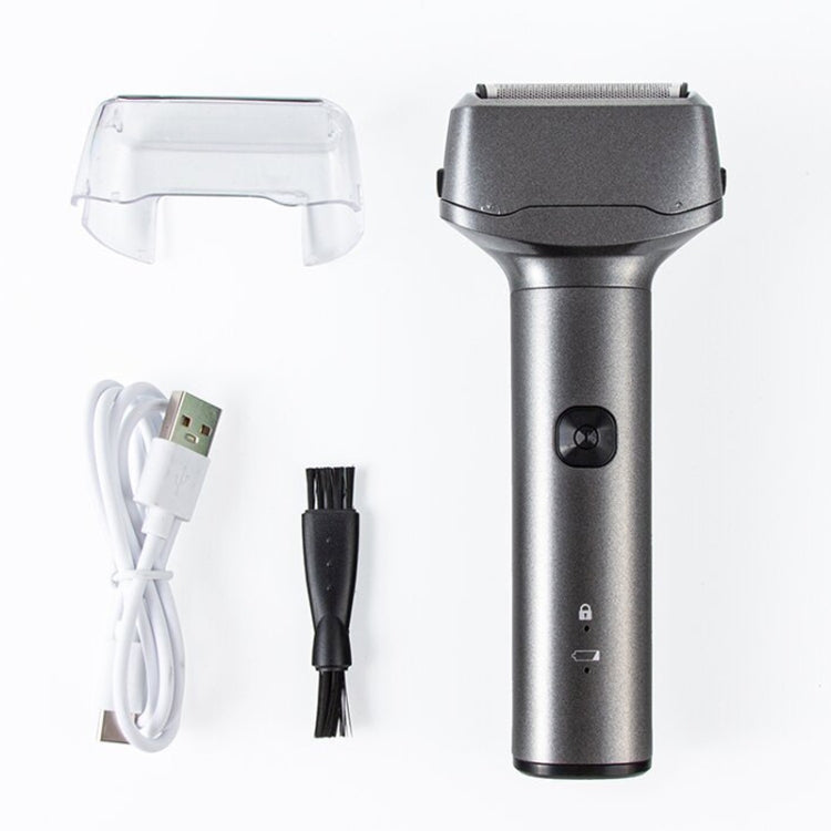 Men Reciprocating 3-Blade Rechargeable Shaver Washable Portable Beard Razor(Gray) - free shipping - PMC TechLife - Order now!