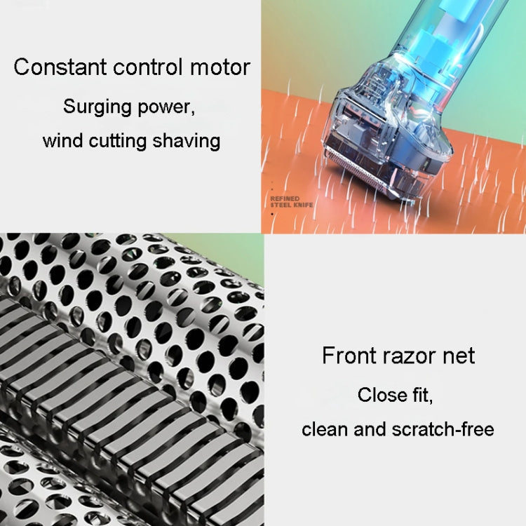 Men Reciprocating 3-Blade Rechargeable Shaver Washable Portable Beard Razor(Gray) - free shipping - PMC TechLife - Order now!