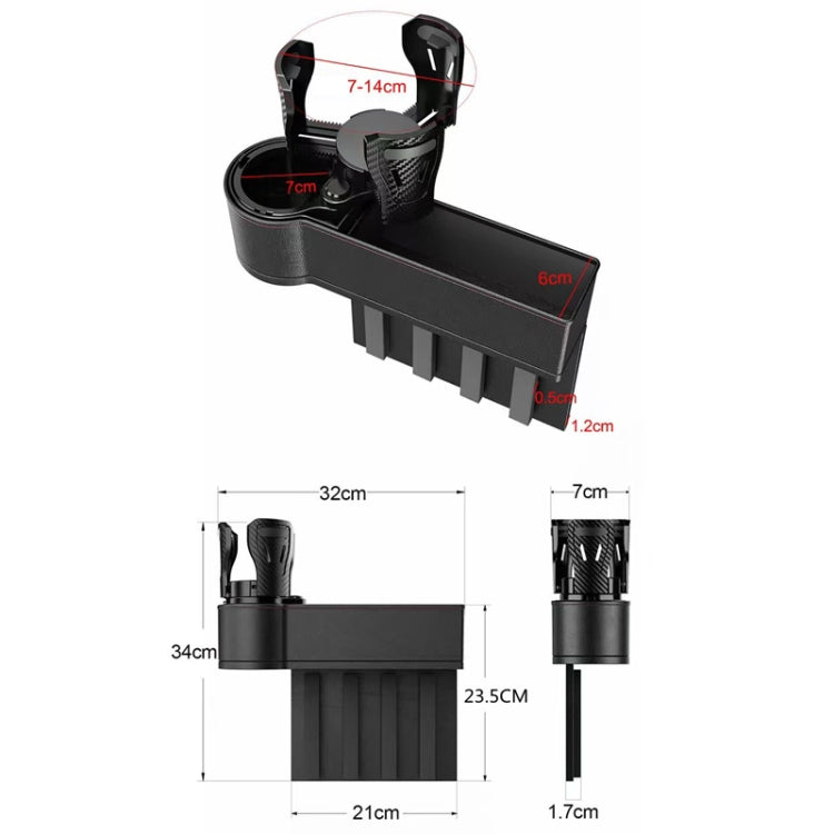 Car Seat Gap Storage Box Car Water Cup Holder Ashtray, Color: Right Black Red - Stowing Tidying by PMC TechLife | Online Shopping South Africa | PMC TechLife | Buy Now Pay Later Mobicred