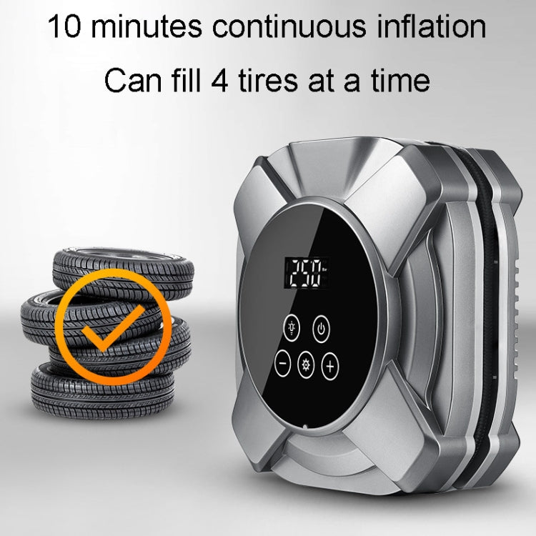 22 Cylinders Car Intelligent Digital Display Inflator Pump Portable Car Tire Pneumatic Engine(Silver) - Inflatable Pump by PMC TechLife | Online Shopping South Africa | PMC TechLife