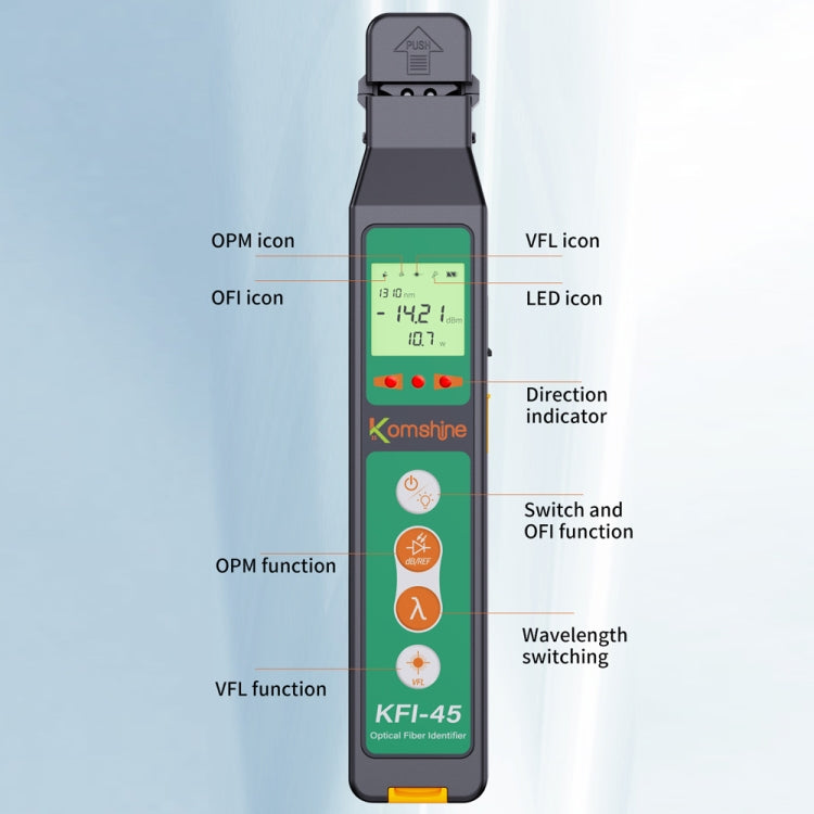 Komshine Optical Fiber Signal Direction Identification Instrument, Model: KFI-45-L - Fiber Optic Test Pen by Komshine | Online Shopping South Africa | PMC Jewellery | Buy Now Pay Later Mobicred