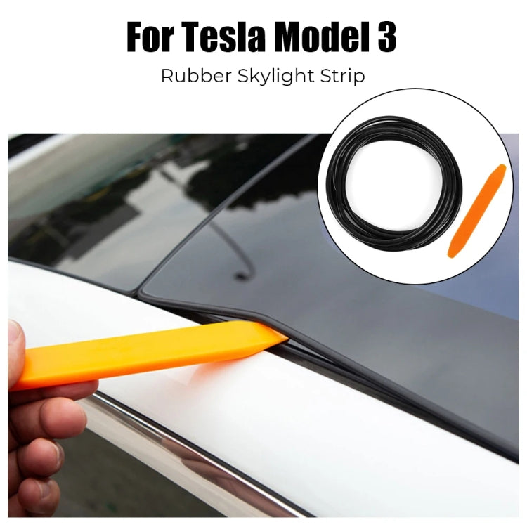 For Tesla Model 3 3m Skylight Sealing Waterproof Strips Windshield Noise Reduction Sound Isolation Ring(Black) - sealing strips by PMC TechLife | Online Shopping South Africa | PMC TechLife | Buy Now Pay Later Mobicred