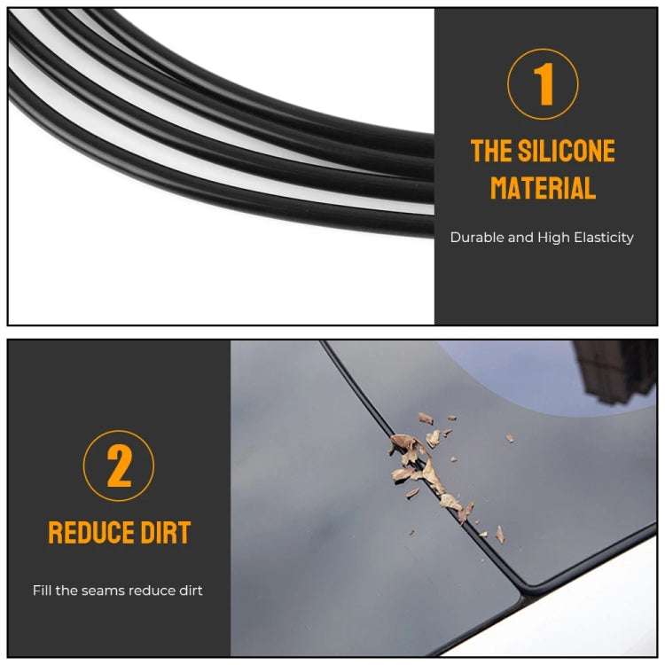 For Tesla Model 3 3m Skylight Sealing Waterproof Strips Windshield Noise Reduction Sound Isolation Ring(Black) - sealing strips by PMC TechLife | Online Shopping South Africa | PMC TechLife | Buy Now Pay Later Mobicred