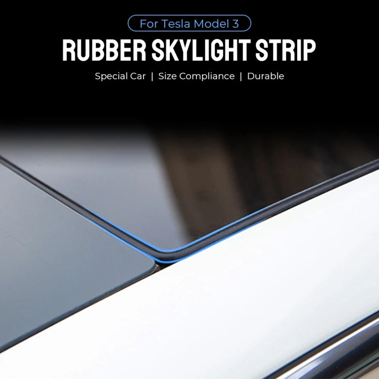 For Tesla Model 3 3m Skylight Sealing Waterproof Strips Windshield Noise Reduction Sound Isolation Ring(Black) - sealing strips by PMC TechLife | Online Shopping South Africa | PMC TechLife | Buy Now Pay Later Mobicred